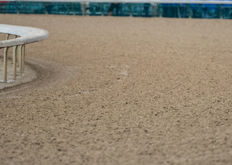 Close Up View of Dirt Track