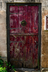 Old wooden door in the old town of Saint Augustine Florida