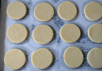 Tapas de alfajores de almidón de maíz