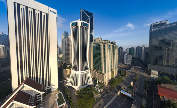 kuala lumpur, malaysia - 10 december 2019. tabung haji tower malaysia aerial shot