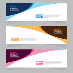 Vector abstract design web banner template. Web Design Elements - Header Design. Abstract geometric web banner template on grey background.Modern banner.