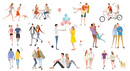 Illustration material: people, couple, love, lifestyle