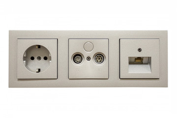 Sockets with antenna cable and internet