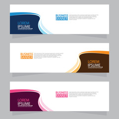 Vector abstract design web banner template. Web Design Elements - Header Design. Abstract geometric web banner template on grey background.Modern banner.