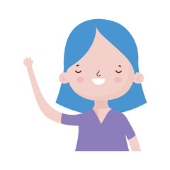 cute little boy cartoon character portrait