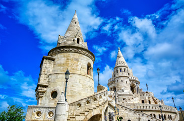 Fototapeta premium Fisherman's Bastion, located in the Buda Castle complex, in Budapest, Hungary.
