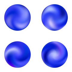 Kit with modern round mesh backgrounds.