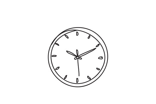 Alarm clock, line drawing style,vector design