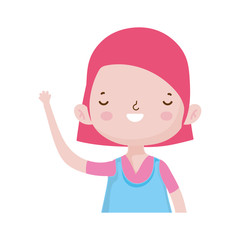 cute little boy cartoon character portrait