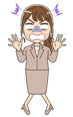 ビジネスマン スーツ 男 イラスト素材 かわいい マンガ Wall Mural よぴんこ Yopinco