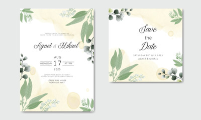 beautiful and elegant floral wedding invitation