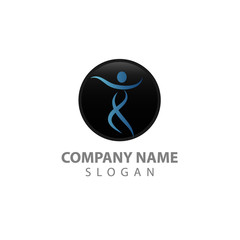 Creative people logo design vector template element