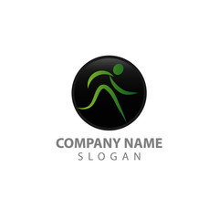 Creative people logo design vector template element