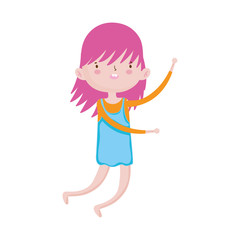 cute little girl happy cartoon character