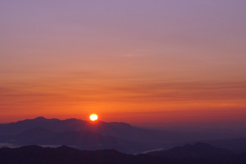 Sunrise and superb view