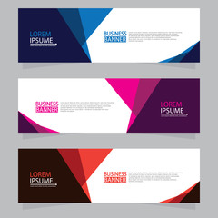 Vector abstract design web banner template. Web Design Elements - Header Design. Abstract geometric web banner template on grey background.Modern banner.