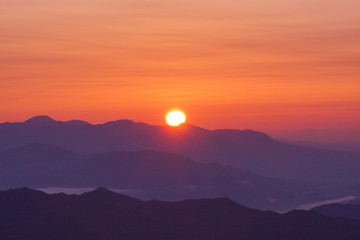 Sunrise and superb view