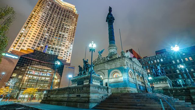 Soldiers' and Sailors' Monument Night Timelapse Cleveland Ohio