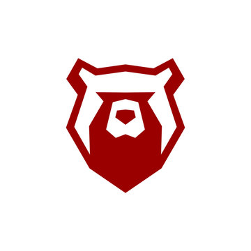 head bear logo vector design template