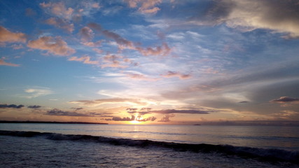 sunset over sea