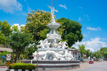 Trang Thailand, July 14,2019. People travel to popular tourist in Trang town Southern of Thailand.
