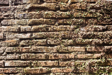 Brick walls that are neatly arranged and repetitive,red color, wide panorama of masonry