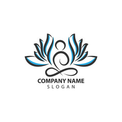 Obraz premium hand drawn mandala, Lotus. Yoga asana. Set of oriental ornaments for yoga studio poster and logo, coloring book.