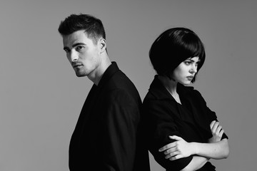 portrait of a man and woman