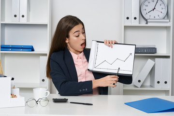 businesswoman working in office