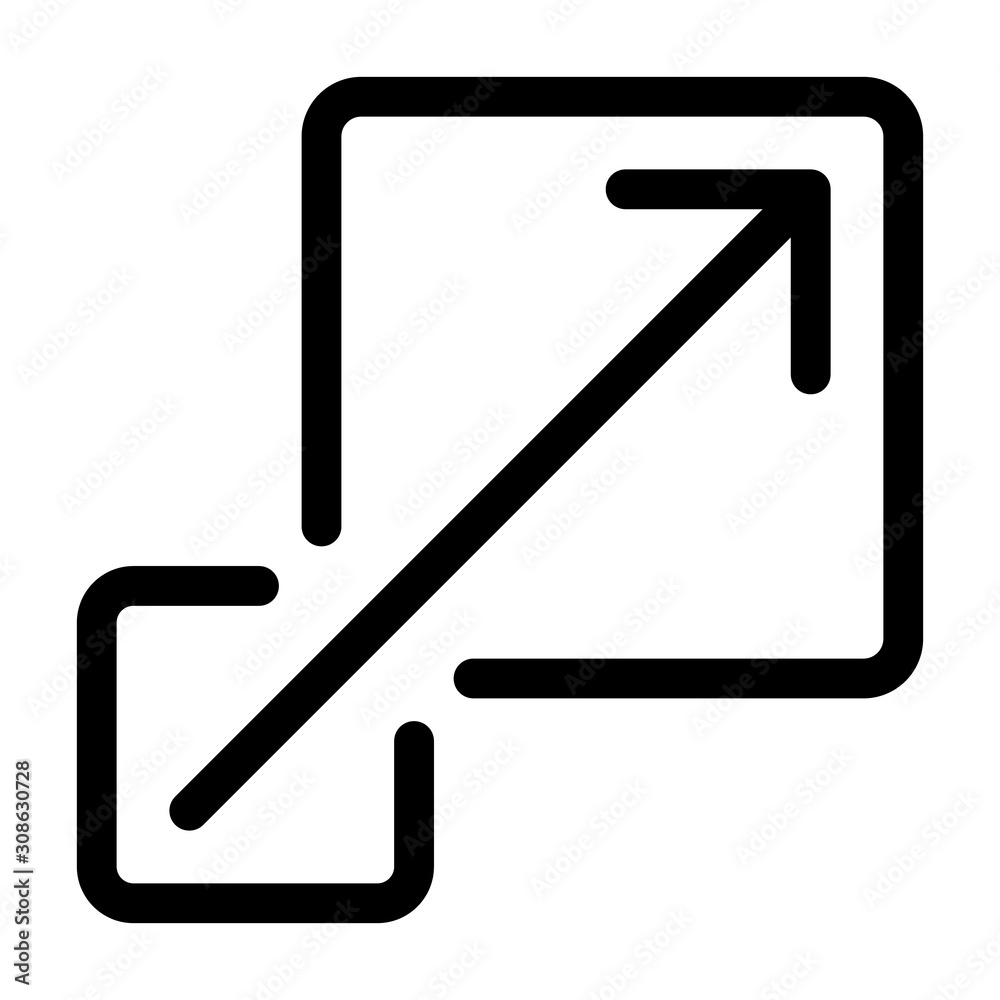Wall mural scalability or scalable system line art vector icon for apps and websites