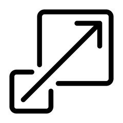 Scalability or scalable system line art vector icon for apps and websites