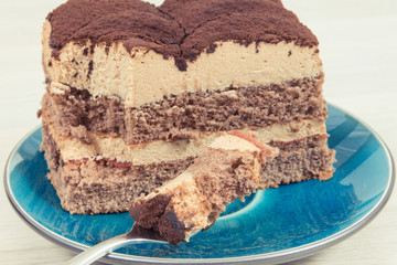 Tiramisu cake for different occasions. Delicious dessert