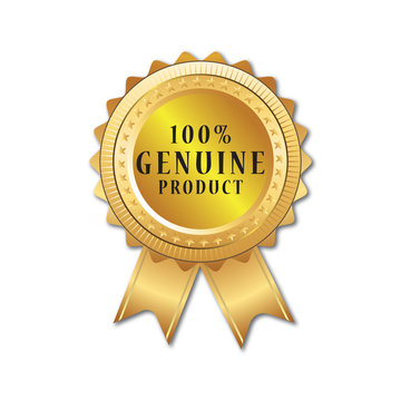Genuine product gold badge