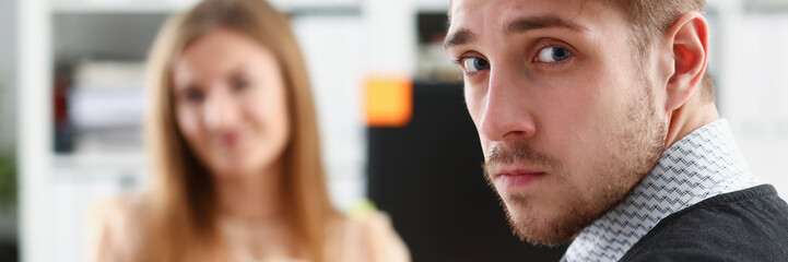 Obraz premium Handsome smiling businessman in suit