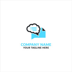 Fototapeta premium BRAIN NOTES LOGO DESIGN