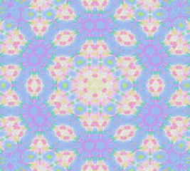 3D colorful Kaleidoscope vintage abstract illustration background. Digital art pattern