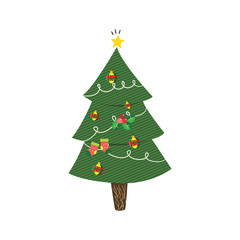 Christmas tree flat icon design