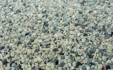 Texture of stones under water
