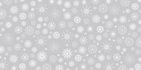 Christmas gray background with snow