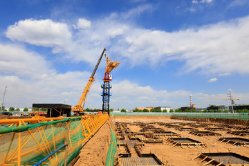 industrial infrastructure construction site, Luannan, Hebei, China