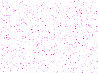 Small hearts, red and pink, white background - vector