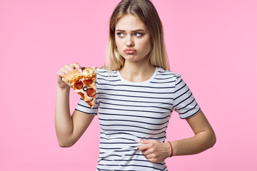 young woman with cake