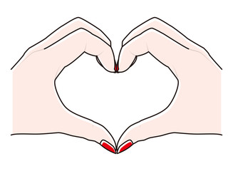 Fototapeta premium ハートのハンドサイン