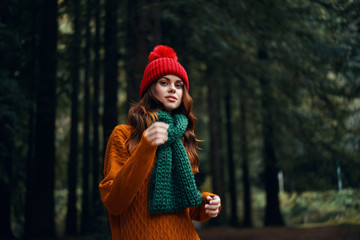 girl in winter forest