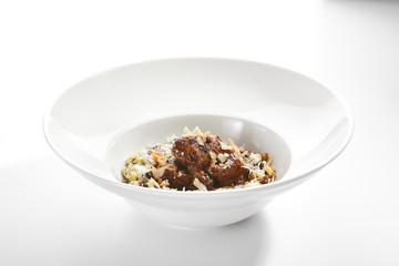 Delicious Italian Risotto with Mushrooms and Beef Cheeks