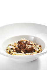 Delicious Italian Risotto with Mushrooms and Beef Cheeks