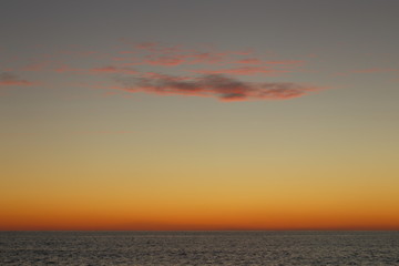 Sunrise over Lyme Bay in Devon
