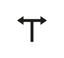 Arrow, two way, direction icon. Vector illustration, flat design