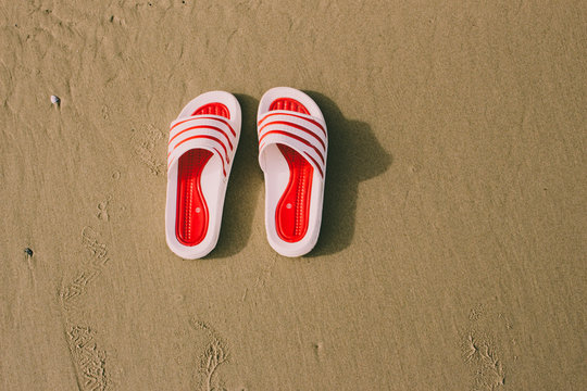 shoes on the beach 