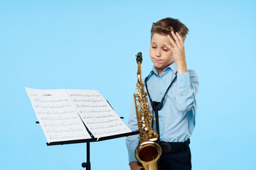 man playing saxophone